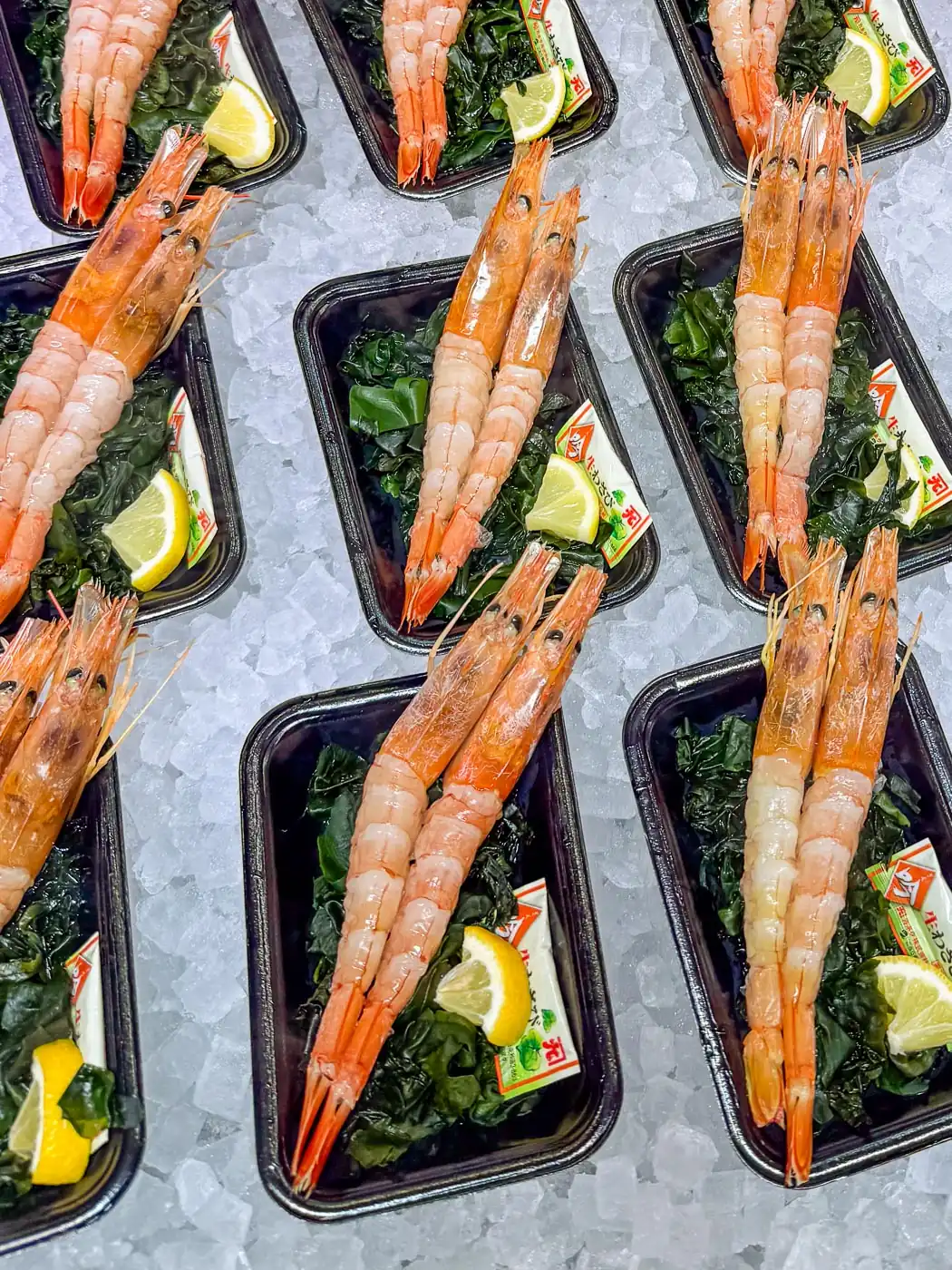 Botan ebi prawns sashimi at Nishiki Market