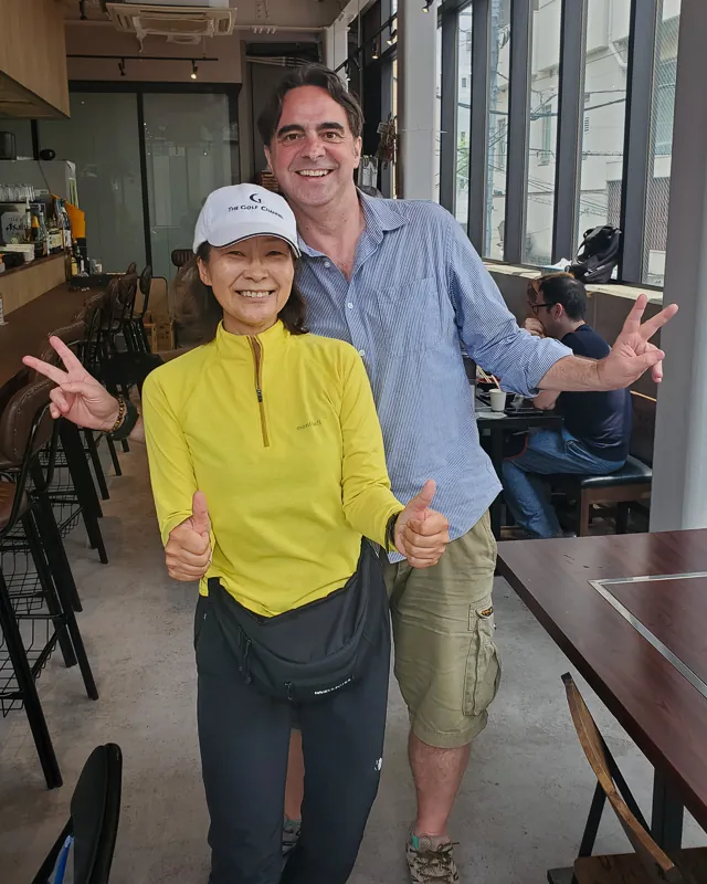 Keiko our Tsukiji Market tour guide and me